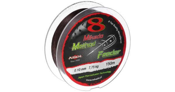Mikado Braided Line - Octa Method Feeder - 0.10mm/7.75kg/150m - Brown - Image 2