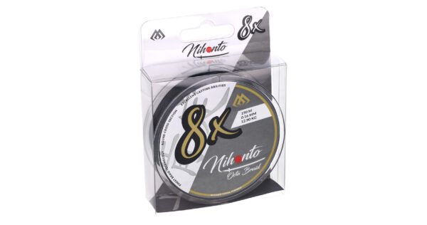 The Mikado Braided Line Nihonto Octa Braid - 0.26mm/22.6kg/150m in Black delivers unmatched performance for demanding anglers.