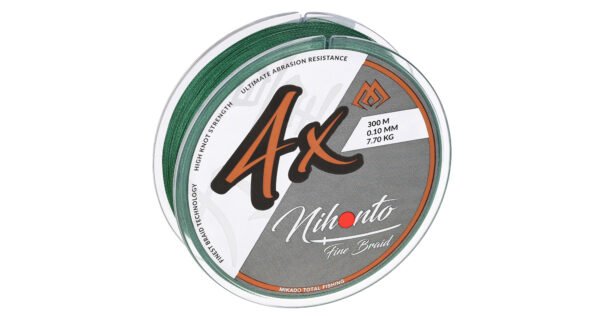 The Mikado Nihonto - Fine Braid 0.08mm/4.95kg/300m in Green delivers exceptional strength and durability for demanding anglers.