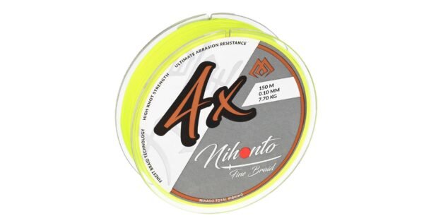 Mikado Braided Line - Nihonto Fine Braid - 0.14mm/9.7kg/150m - Fluo Yellow - Image 2