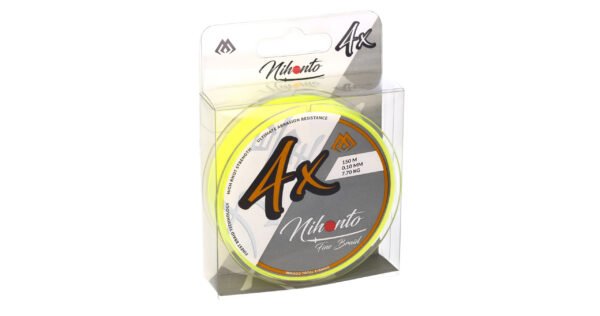 Mikado Braided Line - Nihonto Fine Braid - 0.14mm/9.7kg/150m - Fluo Yellow - Image 3