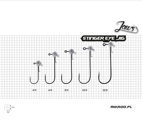Mikado Jig Head - Jaws Stinger Eye - 15gr-4/0 BN - 3 pcs - Image 3