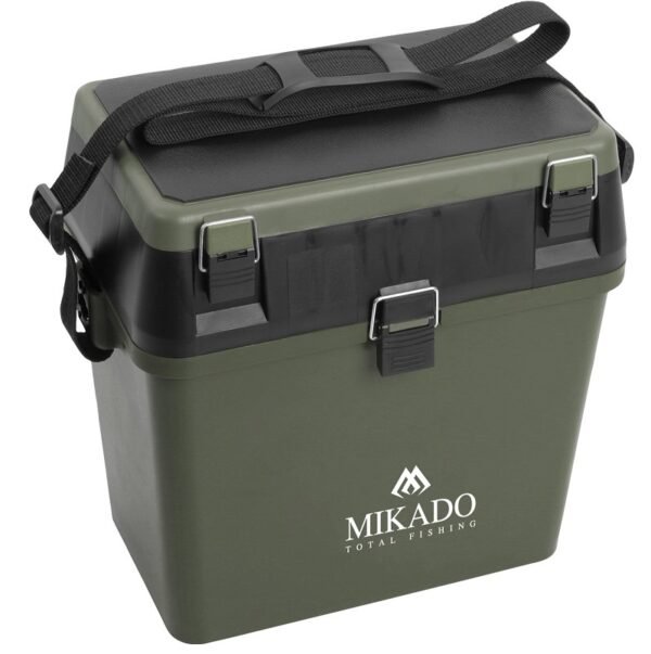 The Mikado Box Seatbox ABM 317 (37x24x37.5 cm) - crafted for anglers seeking durability and multifunctionality.