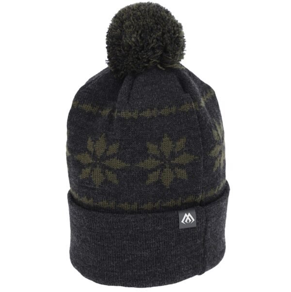 Mikado winter hat with pompom grey and green
