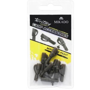 SAFETY CLIP - LEAD CLIP WITH PIN - DARK GREEN - 10 pcs