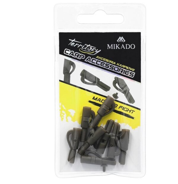 SAFETY CLIP - LEAD CLIP WITH PIN - DARK GREEN - 10 pcs
