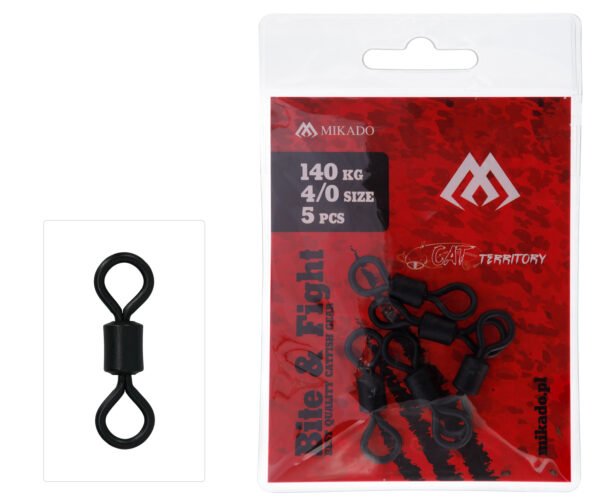 ROLLER SWIVEL - NO 3/0 - BLACK MAT- 105KG - 5 pcs.