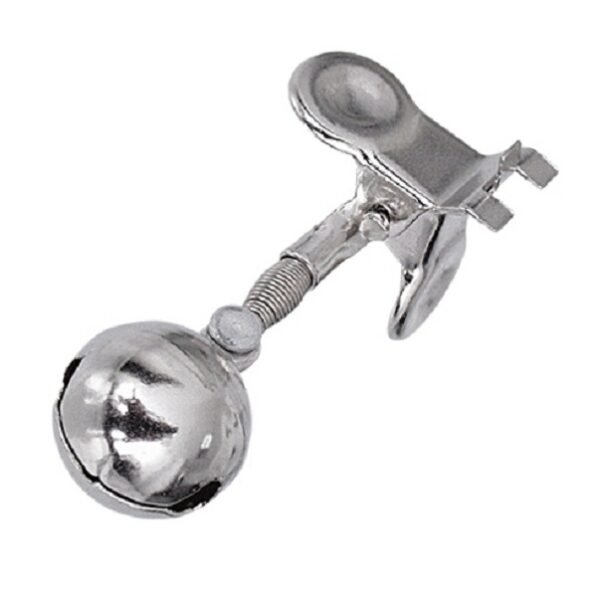 The Mikado Bell Single Frog Clip provides anglers with a simple yet effective tool for detecting bites in bottom fishing.