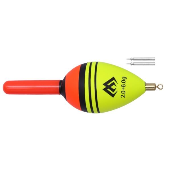 The Mikado Float Moveable LED 08 (2.0+6g) - perfect for night anglers, featuring a built-in LED light.