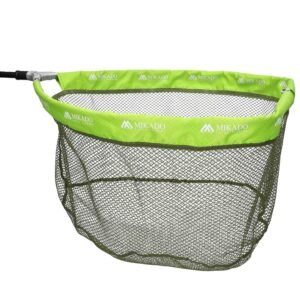 The Mikado Landing Net Head 50/45cm Soft Mesh, measuring 50x45 cm - designed for anglers seeking a reliable yet compact net.