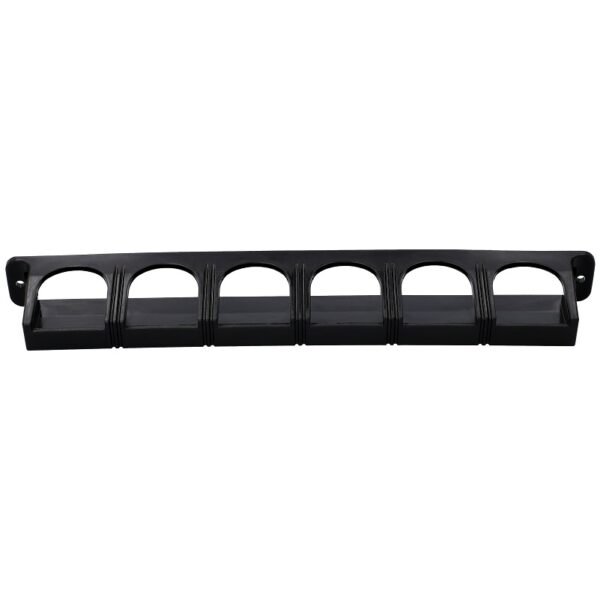 The Mikado Holder For Rods offers a compact, efficient way to store up to six fishing rods.