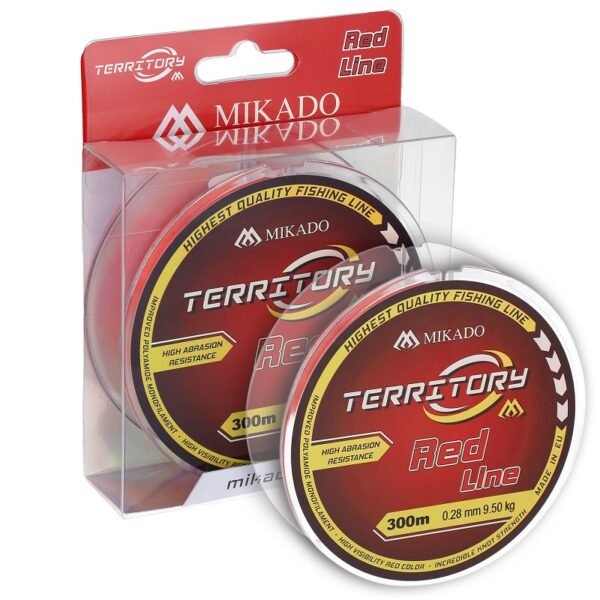 The Mikado Line Territory Red 0.30mm/10.90kg/300m is a premium carp monofilament, designed for durability and strength.