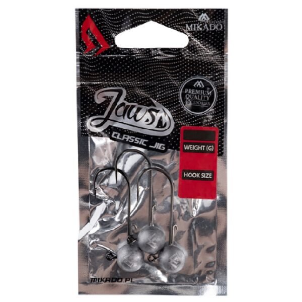 The Mikado Jig Head Jaws Classic - designed for anglers who value performance and durability. Its solid hooks offer great grip, keeping your lure secure without tearing it apart.