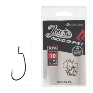 The Mikado Jaws Micro Offset Hooks - designed for precision and versatility. These professional-grade hooks are incredibly sharp, ensuring a solid catch every time.