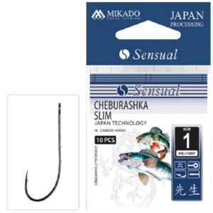 The Mikado Hook Sensual Cheburashka Slim - a professional-grade hook crafted for delicate soft lures.