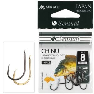 The Mikado Hook Sensual Chinu - specially designed for anglers who prefer using soft, natural baits. Moreover - its forged, flat design ensures secure bait placement and optimal presentation in the water.