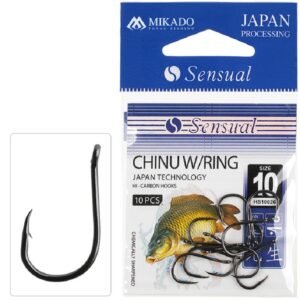 The Mikado Hook Sensual Chiny W/Ring - expertly crafted for medium and large carp fishing.