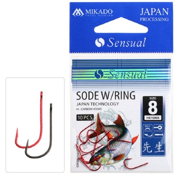 The Mikado Hook Sensual Sode W/Ring - designed for versatile fishing applications.