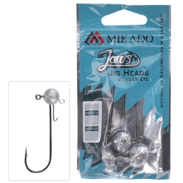 The Mikado Jig Head Jaws Stinger Eye combines advanced design and practical functionality for the serious angler.