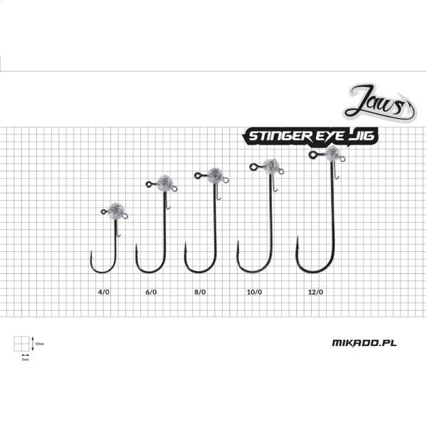 The Mikado Jig Head Jaws Stinger Eye combines advanced design and practical functionality for the serious angler.