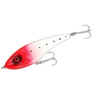 The Mikado Wobbler Fishunter Plate 11.5cm/S21 is a slow-sinking jerkbait, perfect for shallow fisheries. Designed for optimal performance, it excels when using the jerking technique with short pauses.