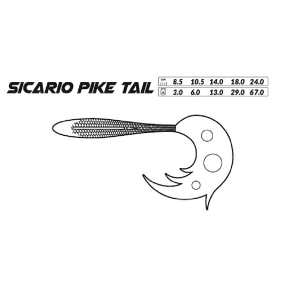SICARIO PIKE TAIL sizes