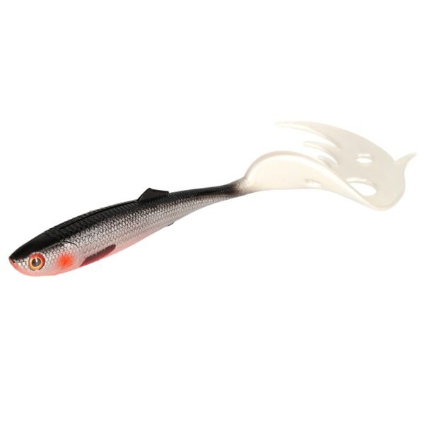 The Mikado Sicario Pike Tail 10.5cm in Roach color - engineered to attract even the most reluctant predators.