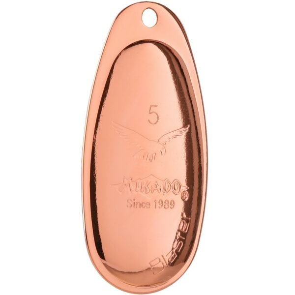 The Mikado Spinner Blaster NO 00 Copper features a medium-wide blade, offering exceptional versatility.