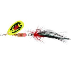 The Mikado Spinner Blaster with Tassel 2 - crafted to attract perch and trout with its unique design.