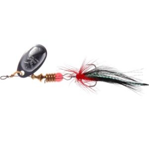 The Mikado Spinner Blaster With Tassel 5 Silver/S - an expertly crafted fishing spoon, ideal for targeting perch and trout.