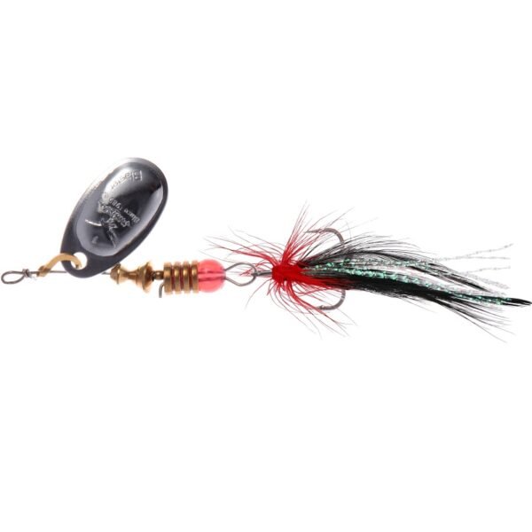 The Mikado Spinner Blaster With Tassel 5 Silver/S - an expertly crafted fishing spoon, ideal for targeting perch and trout.