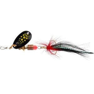 The Mikado Spinner Blaster With Tassel 3 Silver/21 - a high-performance fishing spoon designed for perch and trout anglers.