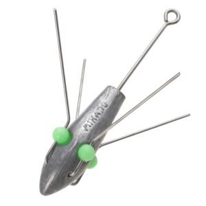 The Mikado Lead Spider Sea 125g and features a professional surfcasting design.