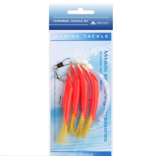 The Mikado Sea SET  features high-quality soft lures designed for effective pilker angling.