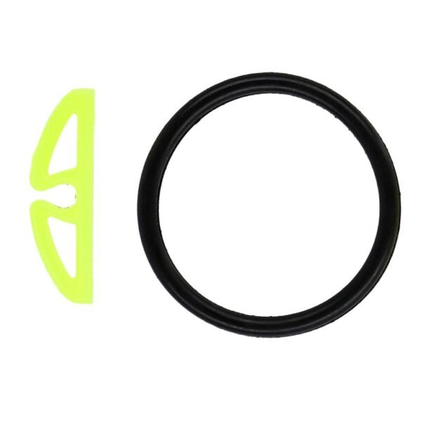 The Mikado Clip for Hook Adjustable (Size L, Fluo) ensures hassle-free storage and transport of hooks and lures.
