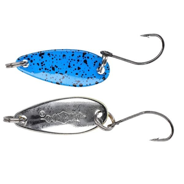 The Mikado Mini Spoon (2.4 cm, 2.5 g) delivers precision and striking efficiency for ultralight spinning.