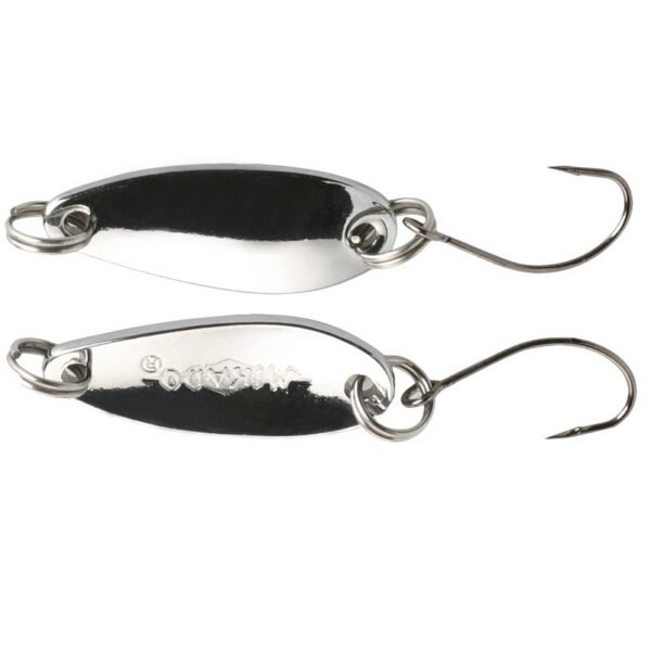 The Mikado Mini Spoon 2.4cm/1.5g Silver offers precision and reliability for ultralight spinning enthusiasts.