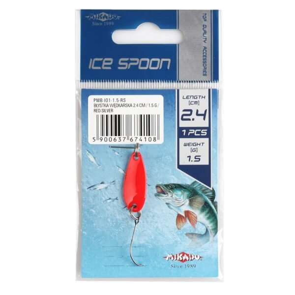 The Mikado Spoon - Mini Spoon 2.4cm in vibrant red is perfect for ultralight spinning enthusiasts.