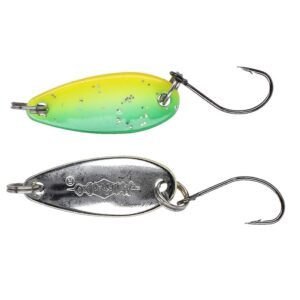 The Mikado Mini Spoon 2.4cm/2.5g/05 - a top choice for ultralight spinning enthusiasts. Its lightweight design ensures smooth and precise handling during every cast. The single hook enhances striking effectiveness, reducing missed catches and making this spoon a reliable tool for various conditions.