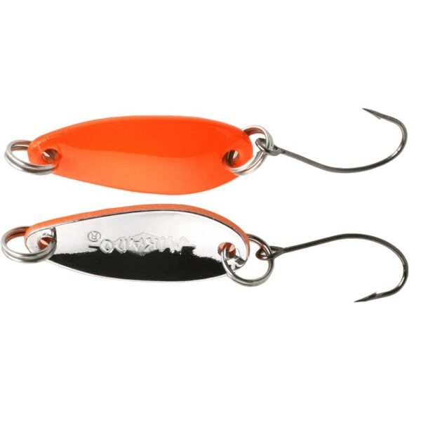 The Mikado Mini Spoon 2.4cm/1.5g Orange - expertly crafted for ultralight spinning enthusiasts.