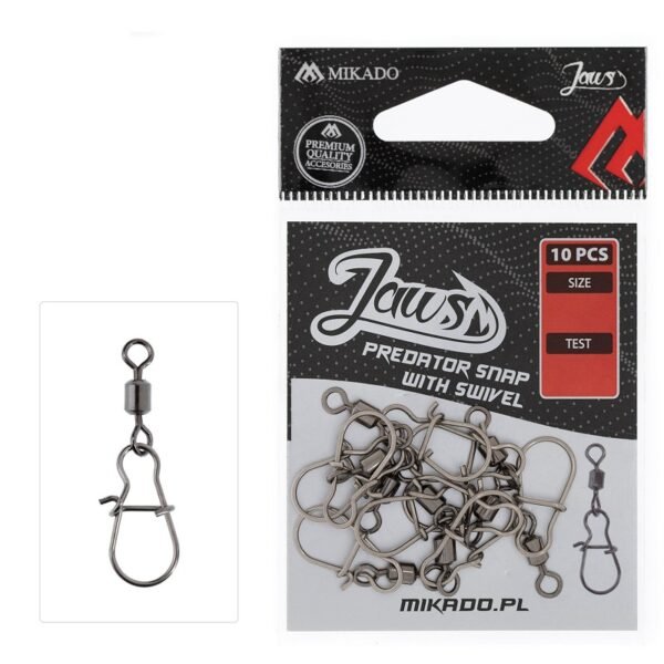 The Mikado Jaws Predator Snap - designed for anglers who demand strength and reliability.