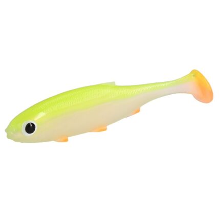 The Mikado Real Fish Roach 15cm – Lime Back is crafted to perfectly imitate the movement and appearance of real baitfish.