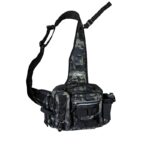 Cap-VIS Spinning Fishing Sling Bag – Compact Tackle Bag – 40x25x15 – Camouflage
