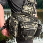 Cap-VIS Spinning Fishing Sling Bag – Compact Tackle Bag – 40x25x15 – Camouflage - Afbeelding 4